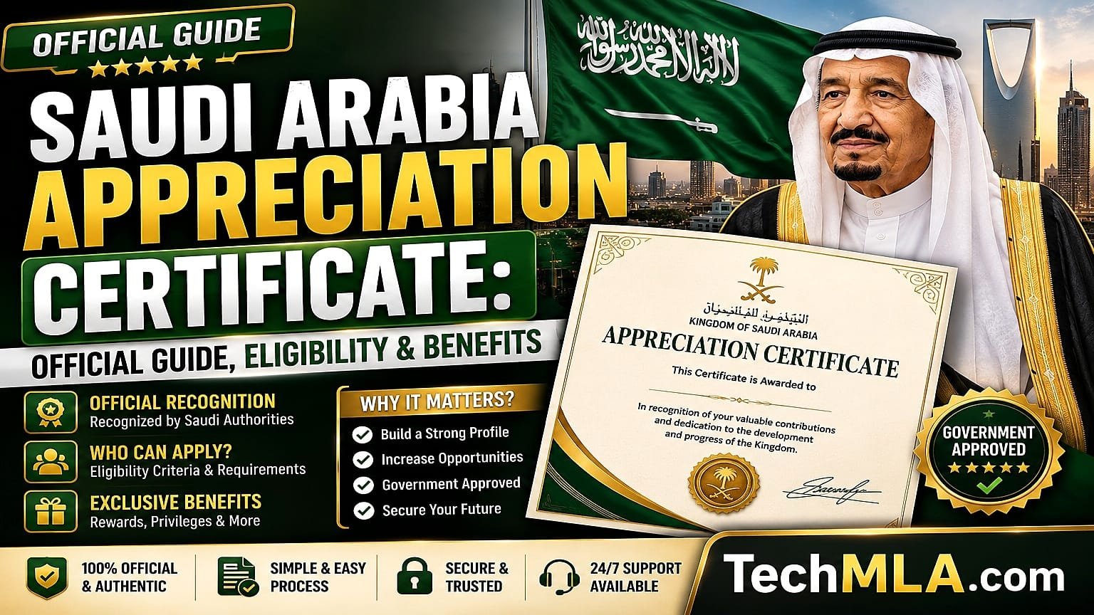 Saudi Arabia Appreciation Certificate: An Official Guide to Eligibility and Benefits